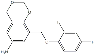 8-(2,4-difluorophenoxymethyl)-2,4-dihydro-1,3-benzodioxin-6-amine 结构式