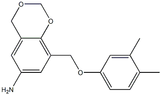 8-(3,4-dimethylphenoxymethyl)-2,4-dihydro-1,3-benzodioxin-6-amine Structure