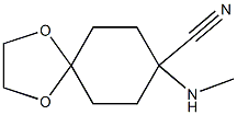 8-(methylamino)-1,4-dioxaspiro[4.5]decane-8-carbonitrile Struktur