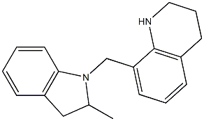 8-[(2-methyl-2,3-dihydro-1H-indol-1-yl)methyl]-1,2,3,4-tetrahydroquinoline,,结构式