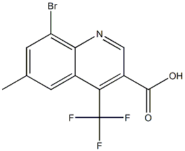 8-bromo-6-methyl-4-(trifluoromethyl)quinoline-3-carboxylic acid Structure