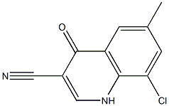 8-chloro-6-methyl-4-oxo-1,4-dihydroquinoline-3-carbonitrile 化学構造式