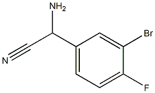 amino(3-bromo-4-fluorophenyl)acetonitrile,,结构式