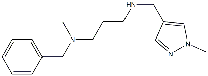 benzyl(methyl)(3-{[(1-methyl-1H-pyrazol-4-yl)methyl]amino}propyl)amine,,结构式