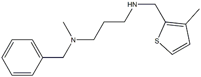 benzyl(methyl)(3-{[(3-methylthiophen-2-yl)methyl]amino}propyl)amine 化学構造式