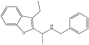 benzyl[1-(3-ethyl-1-benzofuran-2-yl)ethyl]amine 结构式