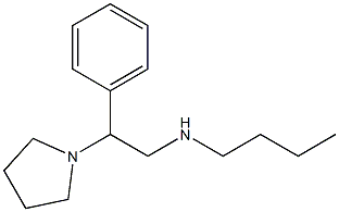 butyl[2-phenyl-2-(pyrrolidin-1-yl)ethyl]amine,,结构式