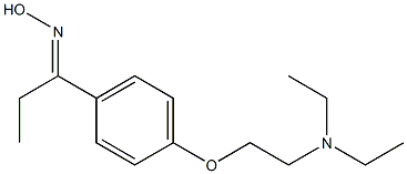 diethyl(2-{4-[1-(hydroxyimino)propyl]phenoxy}ethyl)amine,,结构式