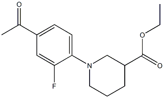 ethyl 1-(4-acetyl-2-fluorophenyl)piperidine-3-carboxylate Structure