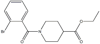 ethyl 1-[(2-bromophenyl)carbonyl]piperidine-4-carboxylate Struktur