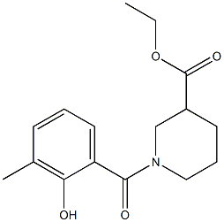 ethyl 1-[(2-hydroxy-3-methylphenyl)carbonyl]piperidine-3-carboxylate Structure