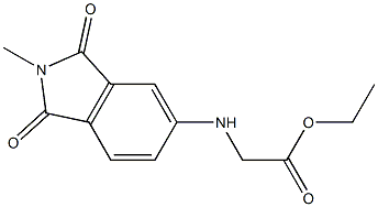 ethyl 2-[(2-methyl-1,3-dioxo-2,3-dihydro-1H-isoindol-5-yl)amino]acetate,,结构式