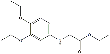 ethyl 2-[(3,4-diethoxyphenyl)amino]acetate,,结构式