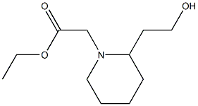 ethyl 2-[2-(2-hydroxyethyl)piperidin-1-yl]acetate Struktur