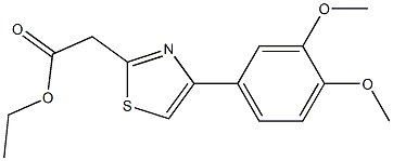 ethyl 2-[4-(3,4-dimethoxyphenyl)-1,3-thiazol-2-yl]acetate Structure