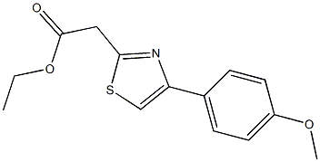 ethyl 2-[4-(4-methoxyphenyl)-1,3-thiazol-2-yl]acetate,,结构式