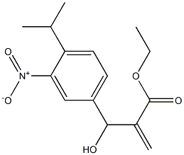 ethyl 2-{hydroxy[3-nitro-4-(propan-2-yl)phenyl]methyl}prop-2-enoate,,结构式