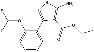 ethyl 2-amino-4-[2-(difluoromethoxy)phenyl]thiophene-3-carboxylate Structure