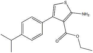 ethyl 2-amino-4-[4-(propan-2-yl)phenyl]thiophene-3-carboxylate,,结构式