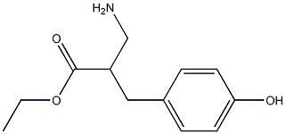 ethyl 3-amino-2-[(4-hydroxyphenyl)methyl]propanoate Structure