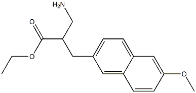 ethyl 3-amino-2-[(6-methoxynaphthalen-2-yl)methyl]propanoate,,结构式