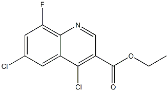 ethyl 4,6-dichloro-8-fluoroquinoline-3-carboxylate Structure