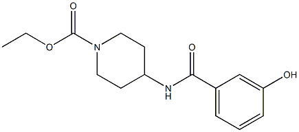 ethyl 4-[(3-hydroxybenzene)amido]piperidine-1-carboxylate 化学構造式