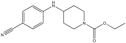 ethyl 4-[(4-cyanophenyl)amino]piperidine-1-carboxylate 化学構造式