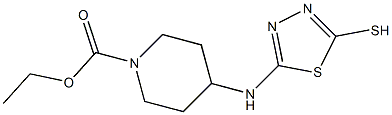 ethyl 4-[(5-sulfanyl-1,3,4-thiadiazol-2-yl)amino]piperidine-1-carboxylate 结构式