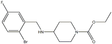 ethyl 4-{[(2-bromo-5-fluorophenyl)methyl]amino}piperidine-1-carboxylate Struktur