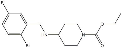 ethyl 4-{[(2-bromo-5-fluorophenyl)methyl]amino}piperidine-1-carboxylate Structure