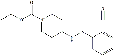 ethyl 4-{[(2-cyanophenyl)methyl]amino}piperidine-1-carboxylate 结构式