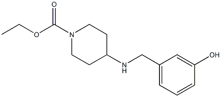 ethyl 4-{[(3-hydroxyphenyl)methyl]amino}piperidine-1-carboxylate Struktur