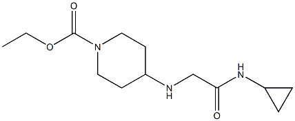 ethyl 4-{[(cyclopropylcarbamoyl)methyl]amino}piperidine-1-carboxylate,,结构式