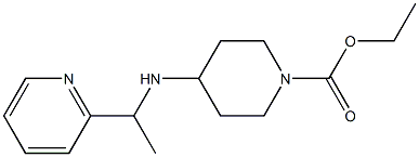 ethyl 4-{[1-(pyridin-2-yl)ethyl]amino}piperidine-1-carboxylate Struktur