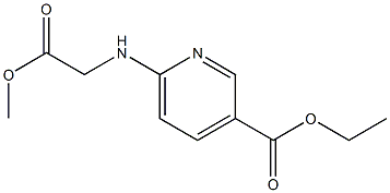 ethyl 6-[(2-methoxy-2-oxoethyl)amino]pyridine-3-carboxylate Struktur