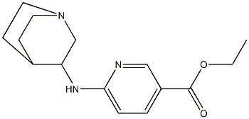 ethyl 6-{1-azabicyclo[2.2.2]octan-3-ylamino}pyridine-3-carboxylate Struktur