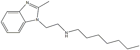 heptyl[2-(2-methyl-1H-1,3-benzodiazol-1-yl)ethyl]amine 结构式