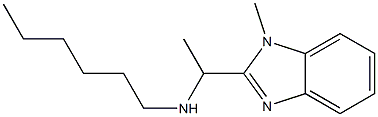 hexyl[1-(1-methyl-1H-1,3-benzodiazol-2-yl)ethyl]amine Struktur