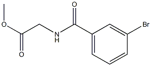 methyl [(3-bromobenzoyl)amino]acetate Structure