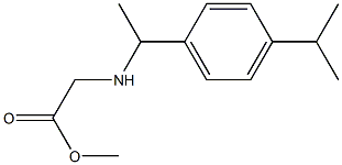 methyl 2-({1-[4-(propan-2-yl)phenyl]ethyl}amino)acetate Struktur