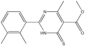 methyl 2-(2,3-dimethylphenyl)-4-methyl-6-thioxo-1,6-dihydropyrimidine-5-carboxylate Structure