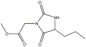 methyl 2-(2,5-dioxo-4-propylimidazolidin-1-yl)acetate 化学構造式