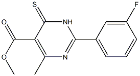 methyl 2-(3-fluorophenyl)-4-methyl-6-thioxo-1,6-dihydropyrimidine-5-carboxylate,,结构式