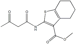 methyl 2-(3-oxobutanamido)-4,5,6,7-tetrahydro-1-benzothiophene-3-carboxylate Struktur