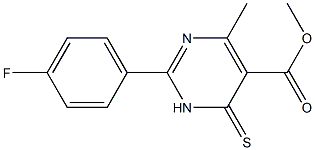 methyl 2-(4-fluorophenyl)-4-methyl-6-thioxo-1,6-dihydropyrimidine-5-carboxylate Struktur