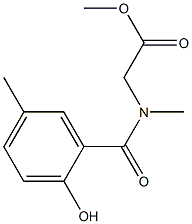 methyl 2-[(2-hydroxy-5-methylphenyl)-N-methylformamido]acetate Struktur