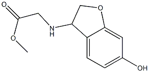 methyl 2-[(6-hydroxy-2,3-dihydro-1-benzofuran-3-yl)amino]acetate Struktur