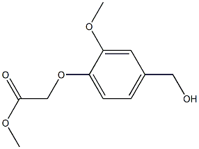 methyl 2-[4-(hydroxymethyl)-2-methoxyphenoxy]acetate Struktur