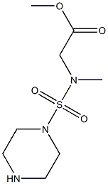 methyl 2-[methyl(piperazine-1-sulfonyl)amino]acetate,,结构式